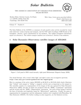 Solar Bulletin