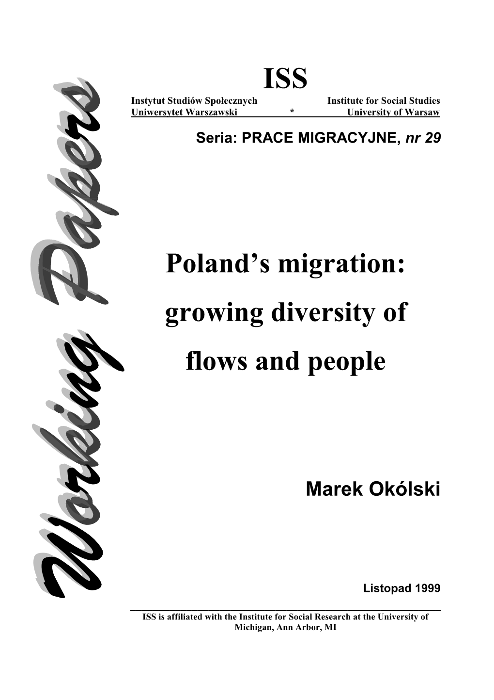Poland's Migration: Growing Diversity of Flows and People