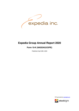 Expedia Group Annual Report 2020