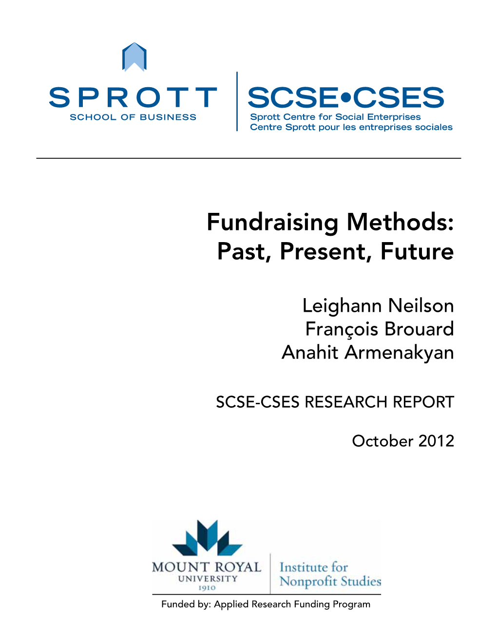 SCSE•CSES Sprott Centre for Social Enterprises Centre Sprott Pour Les Entreprises Sociales