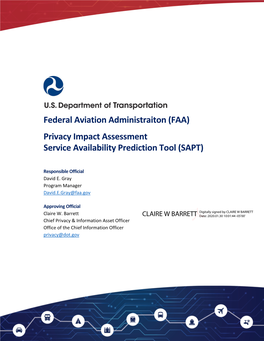 FAA) Privacy Impact Assessment Service Availability Prediction Tool (SAPT)