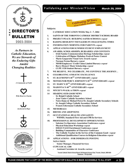 Director's Bulletin