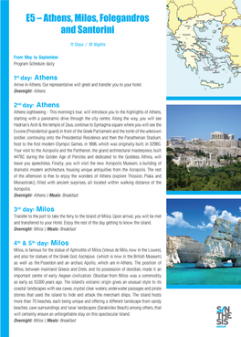 E5 – Athens, Milos, Folegandros and Santorini