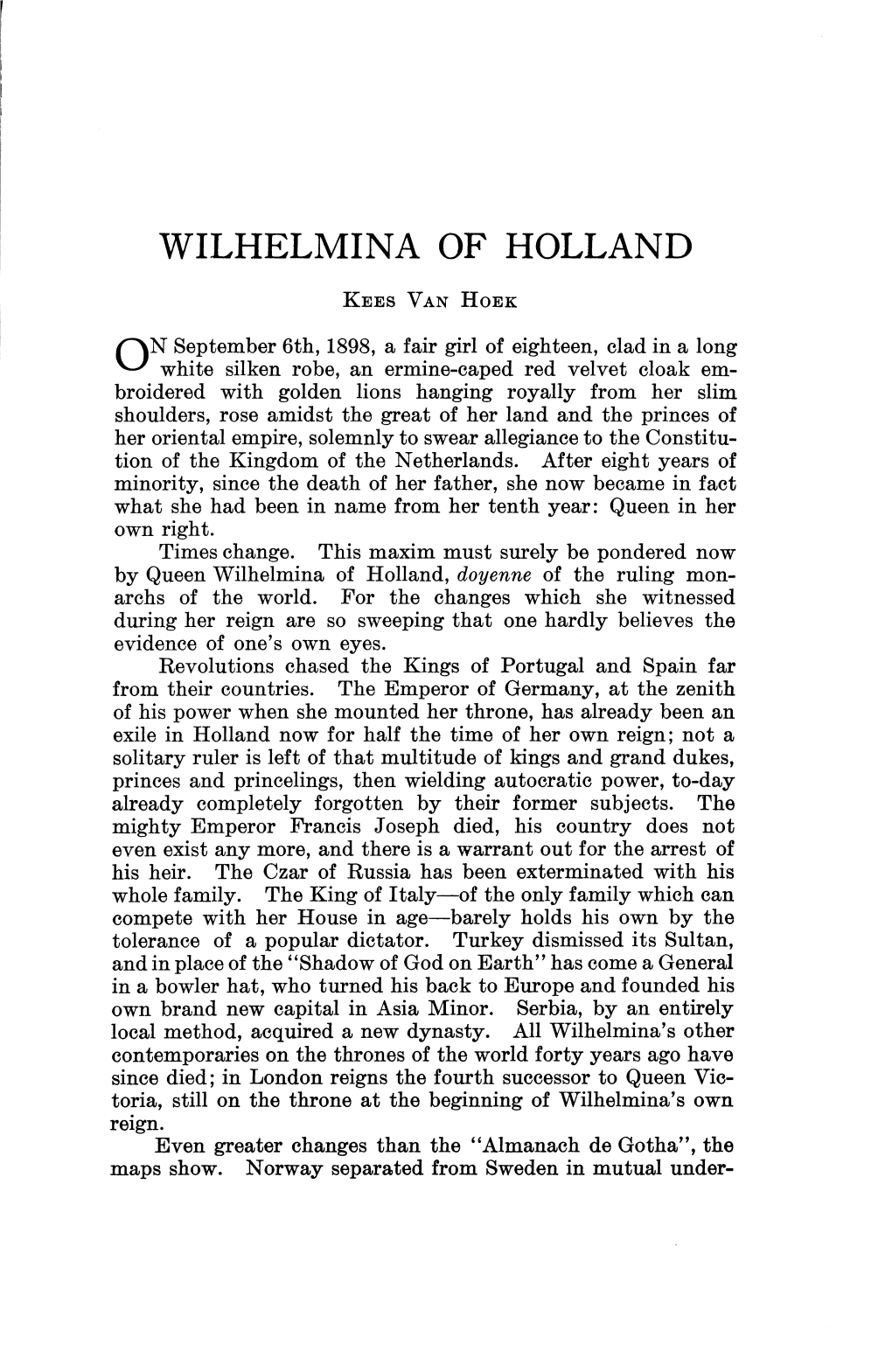 Wilhelmina of Holland