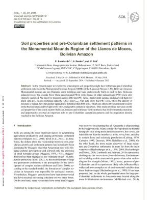 Soil Properties and Pre-Columbian Settlement Patterns in The