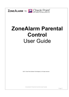 Zonealarm Parental Control User Guide