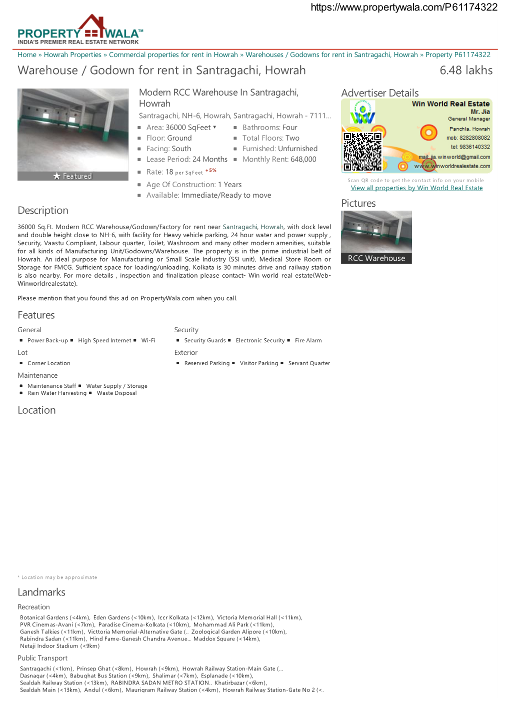 Warehouse / Godown for Rent in Santragachi, Howrah (P61174322
