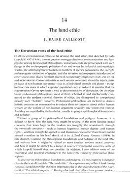 Callicott, "The Land Ethic"