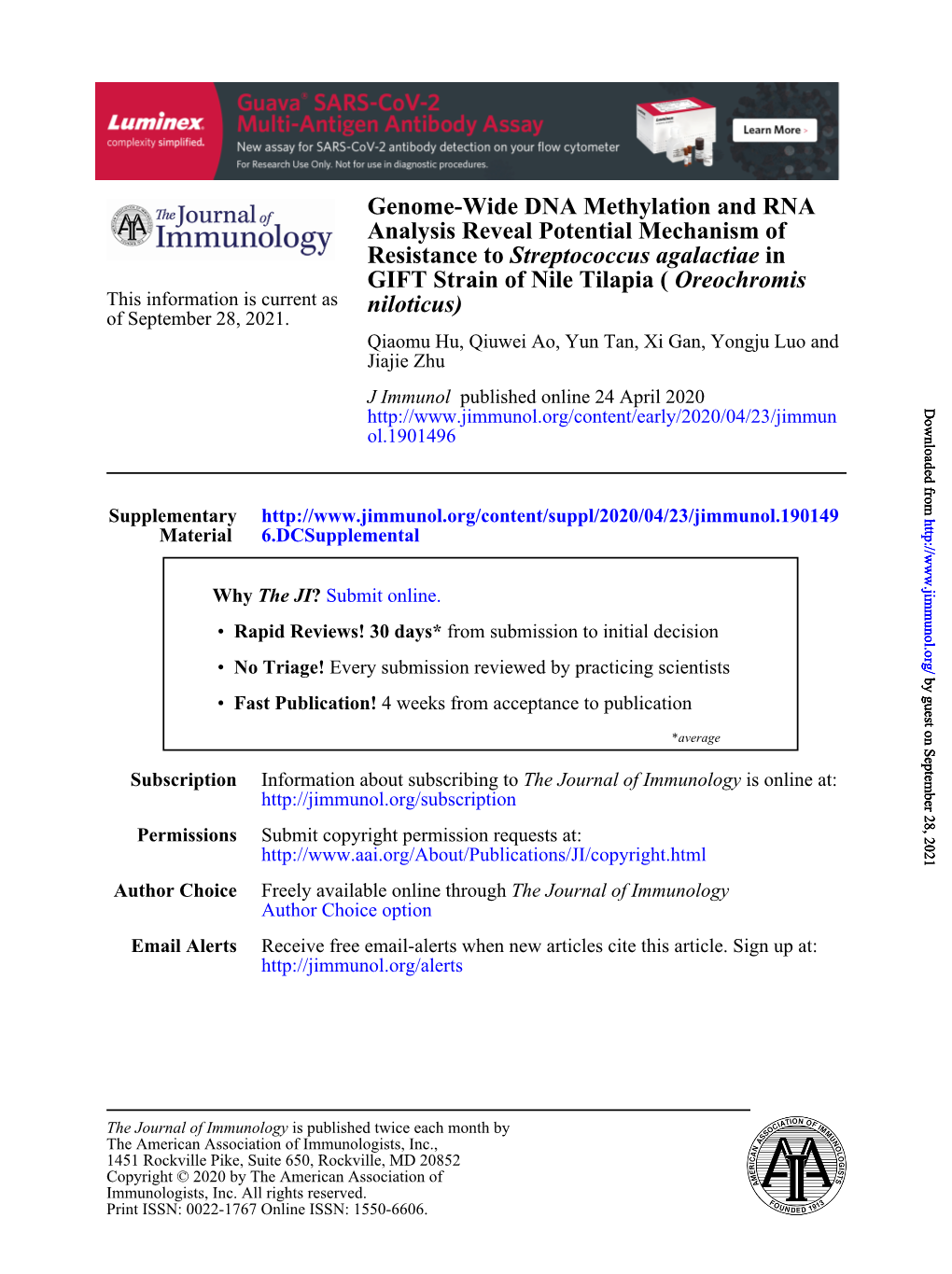 Genome-Wide DNA Methylation and RNA