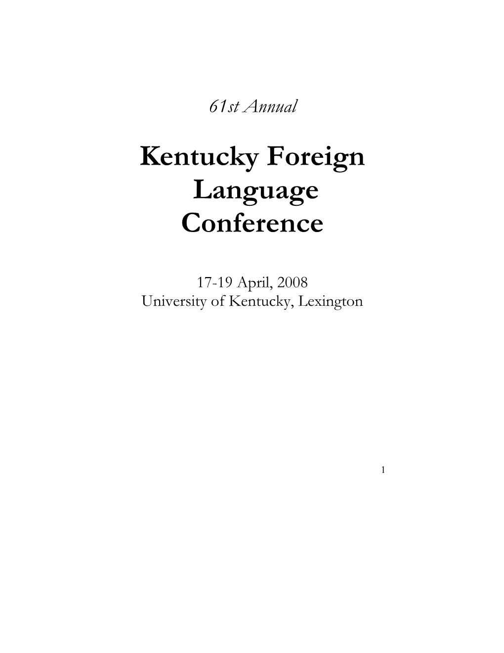 2008 Conference