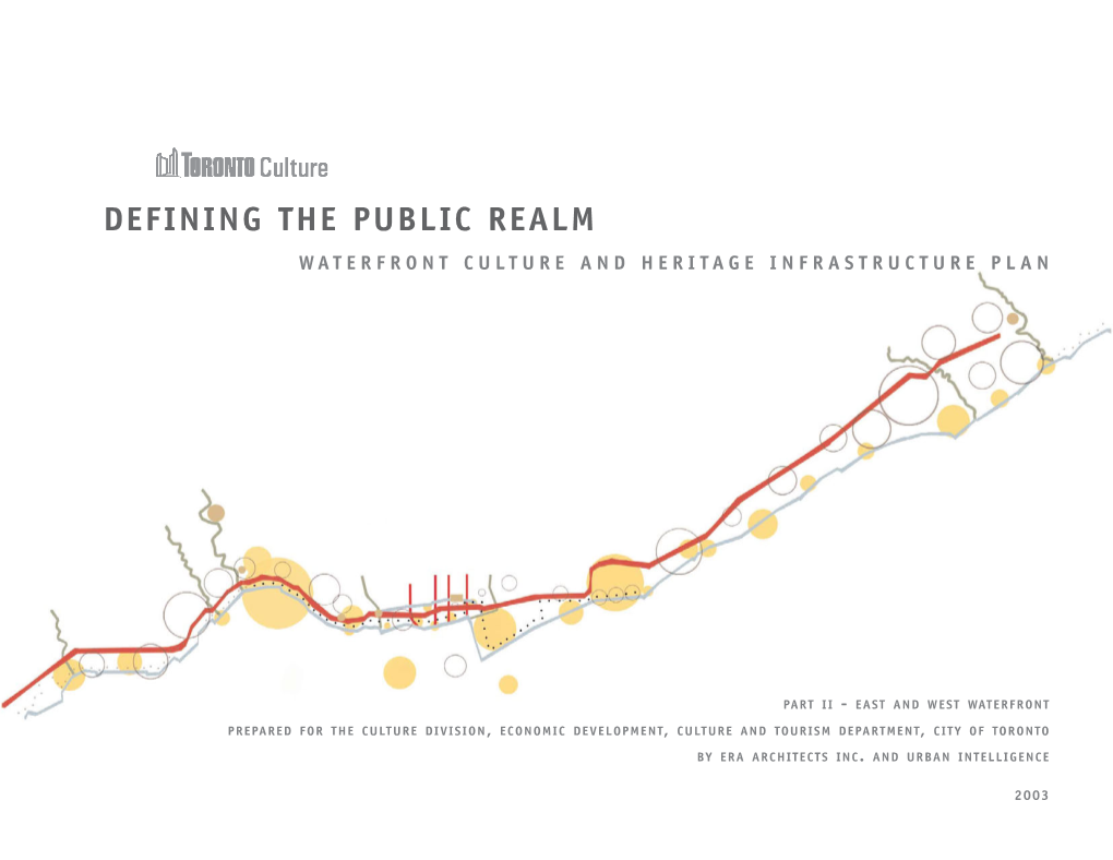 Defining the Public Realm Waterfront Culture and Heritage Infrastructure Plan