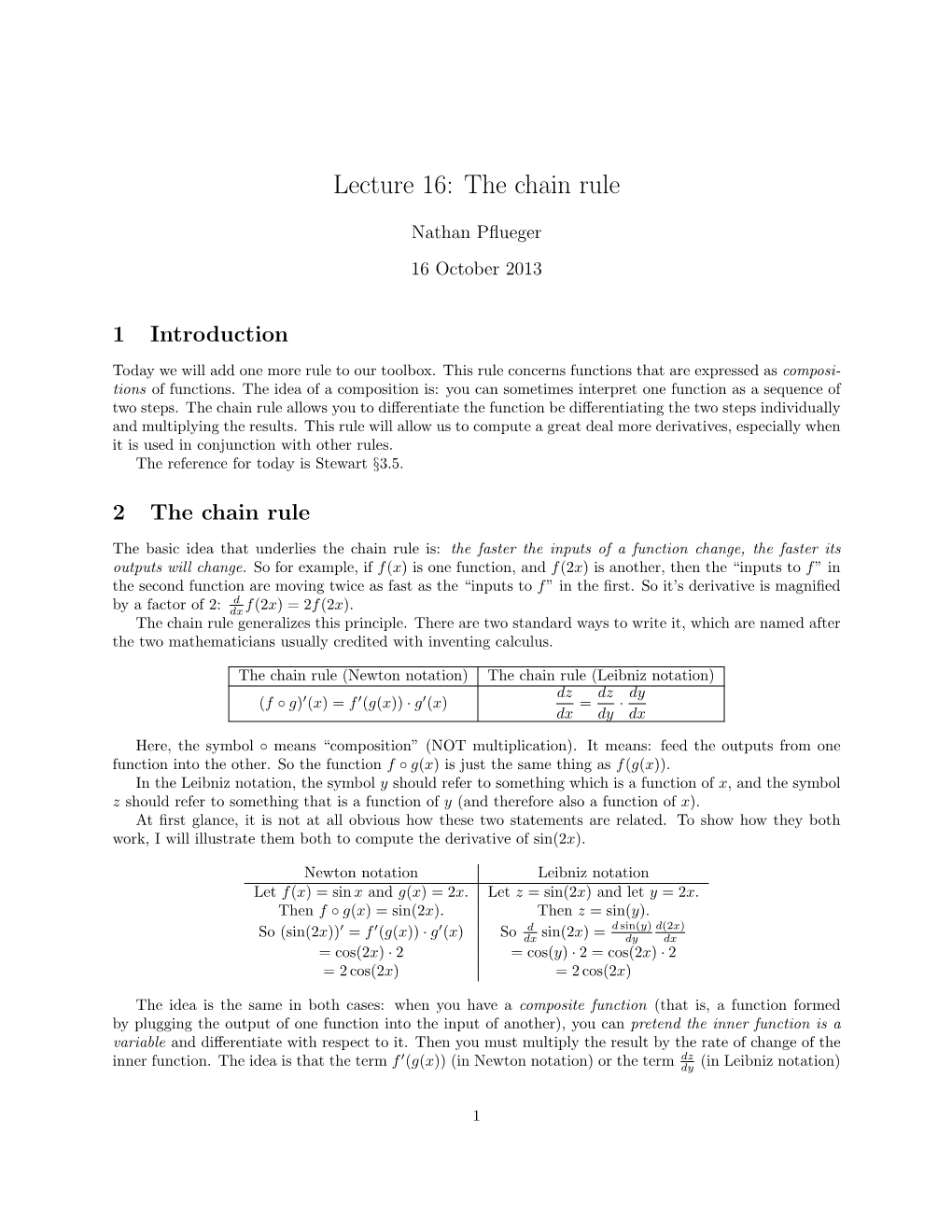 The Chain Rule