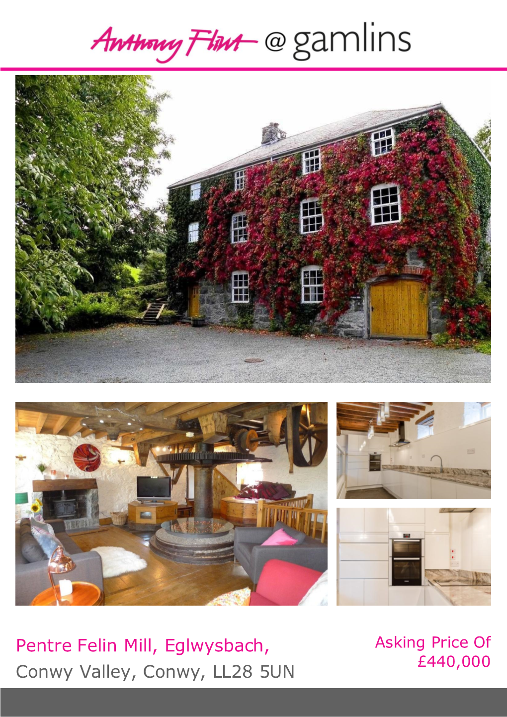 Pentre Felin Mill, Eglwysbach, Conwy Valley, Conwy, LL28