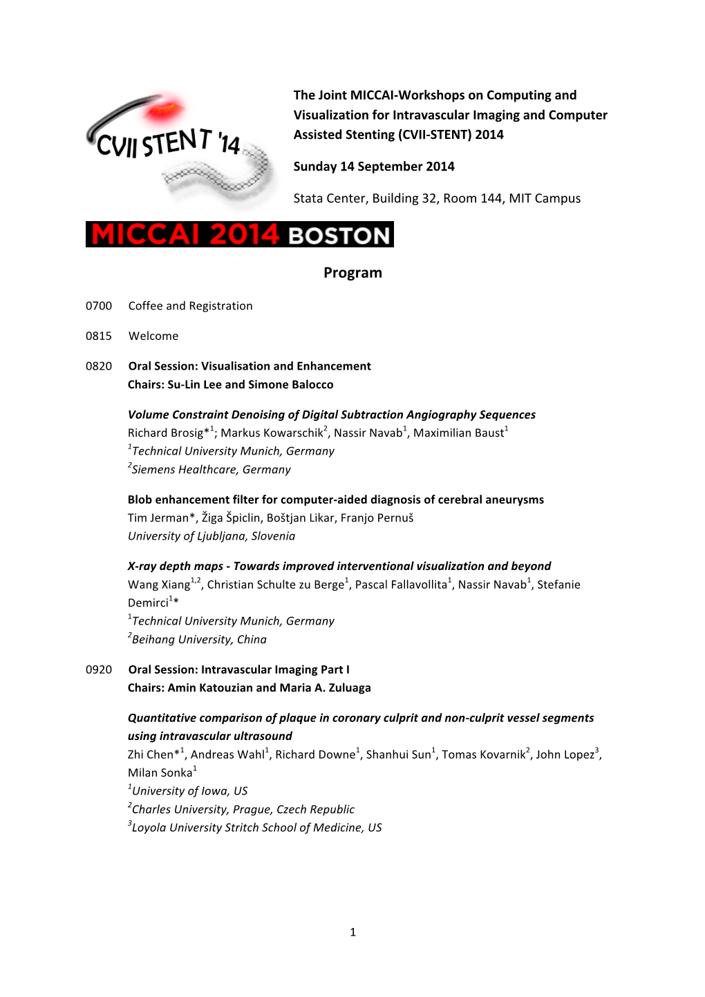 CVII-STENT 2014 Program Final