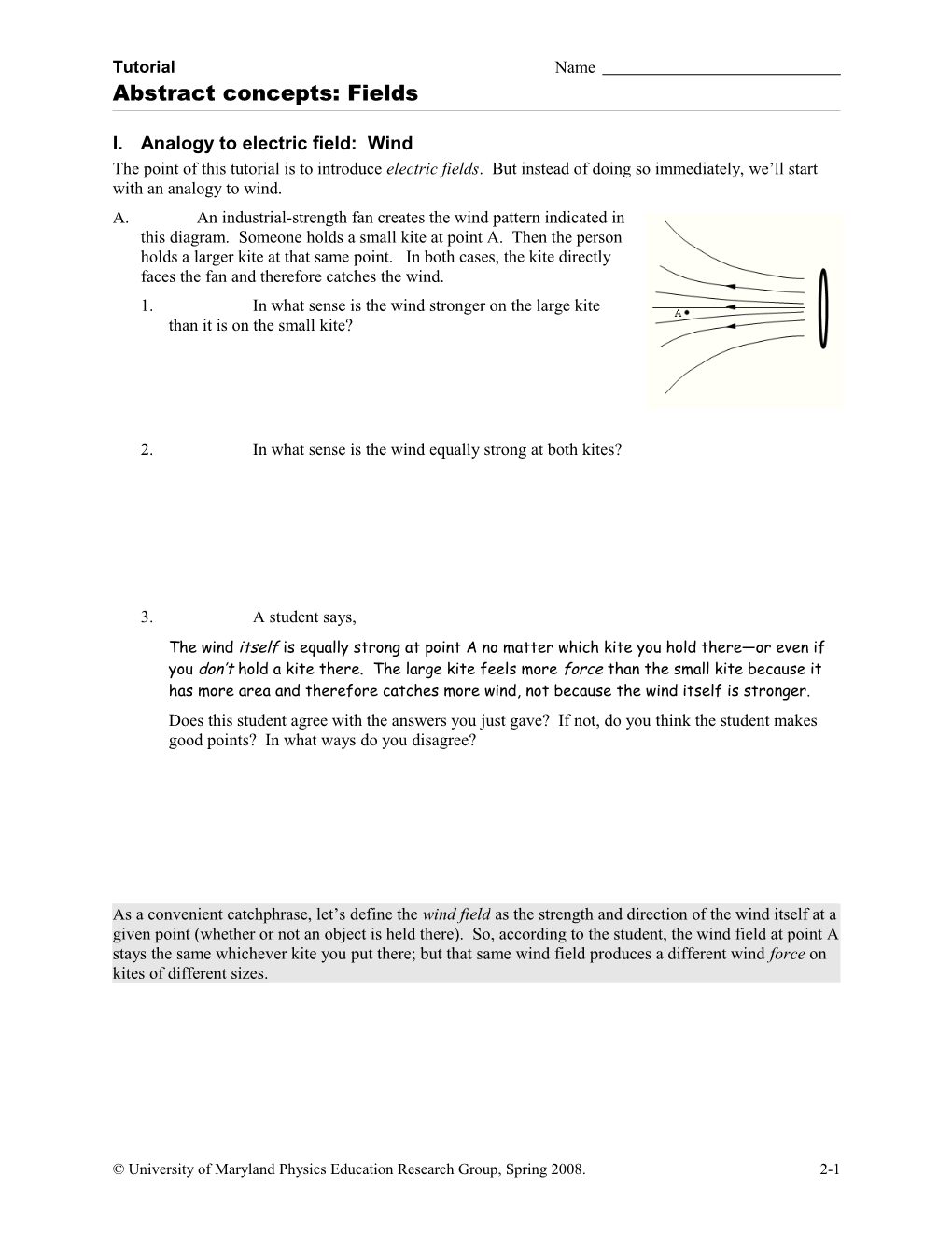 Tutorial: Abstract Concepts: Fields