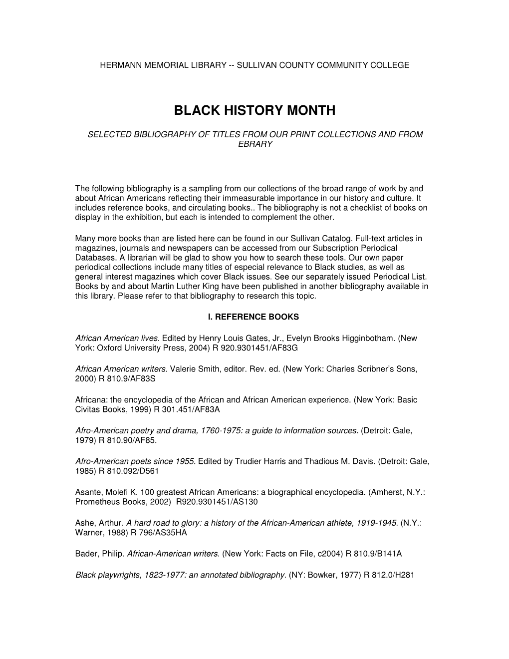 Black History Month