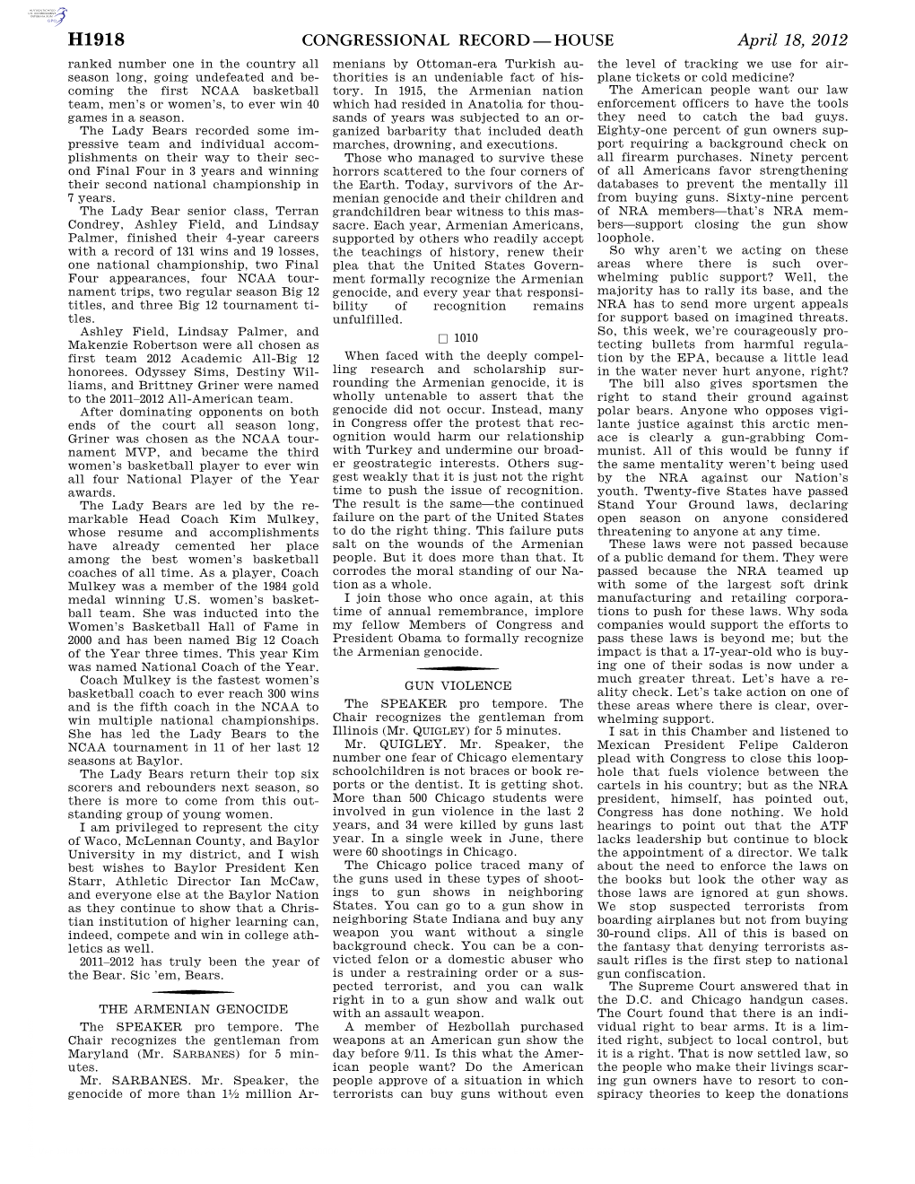 Congressional Record—House H1918