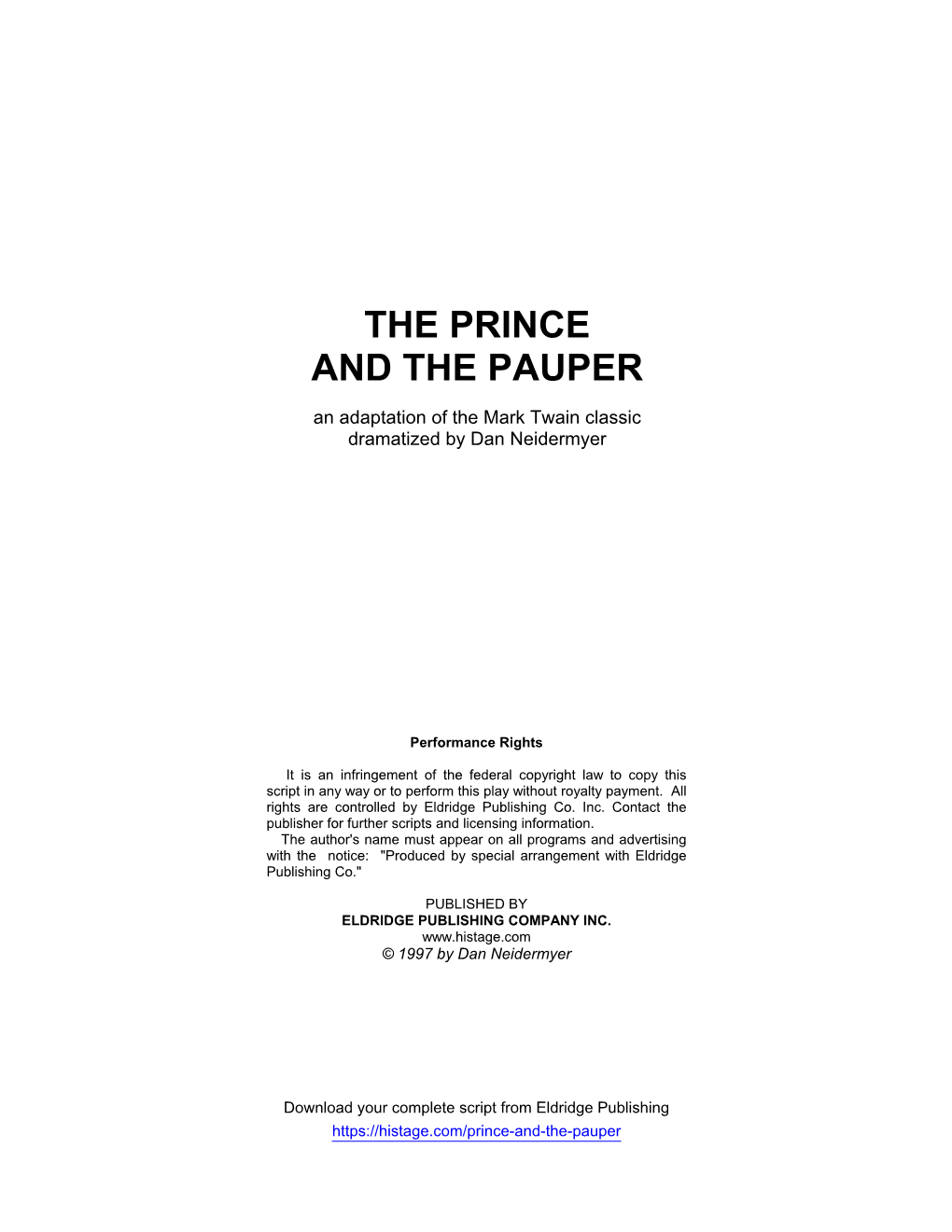 The Prince and the Pauper