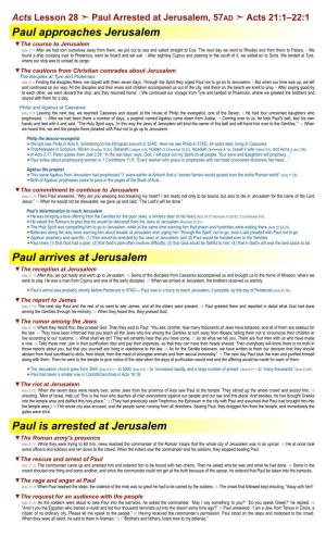 Paul Is Arrested at Jerusalem