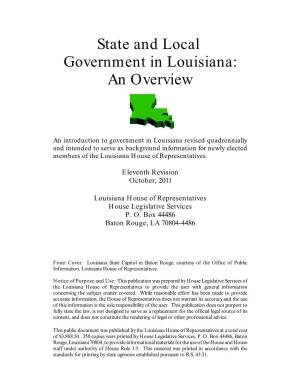 State and Local Government in Louisiana: an Overview