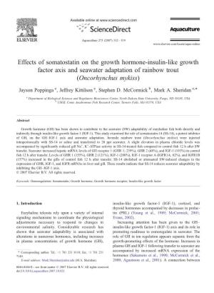 Effects of Somatostatin on the Growth Hormone-Insulin-Like Growth Factor