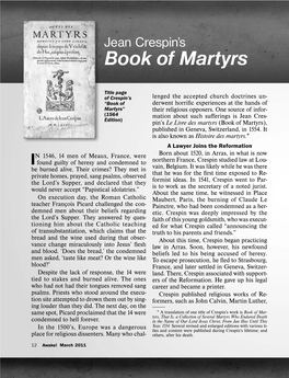 Jean Crespin's Book of Martyrs.Pdf