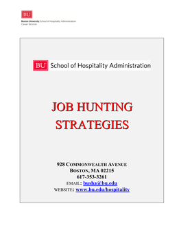 SHA Job Hunting Strategies Guide
