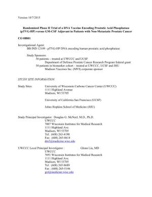 Ptvg-HP Vaccine Protocol