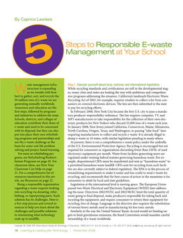 5 Steps to Responsible E-Waste Management at Your School