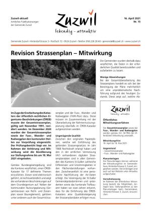 Revision Strassenplan – Mitwirkung