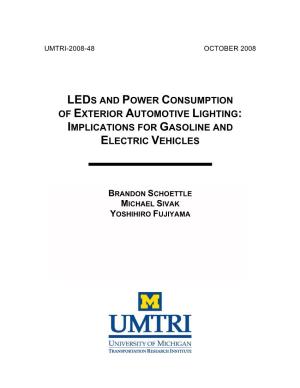 Leds and Power Consumption of Exterior Automotive Lighting: Implications for Gasoline and Electric Vehicles