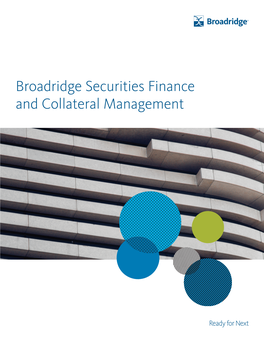 Broadridge Securities Finance and Collateral Management