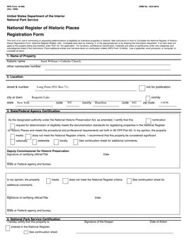 National Register of Historic Places Registration Form