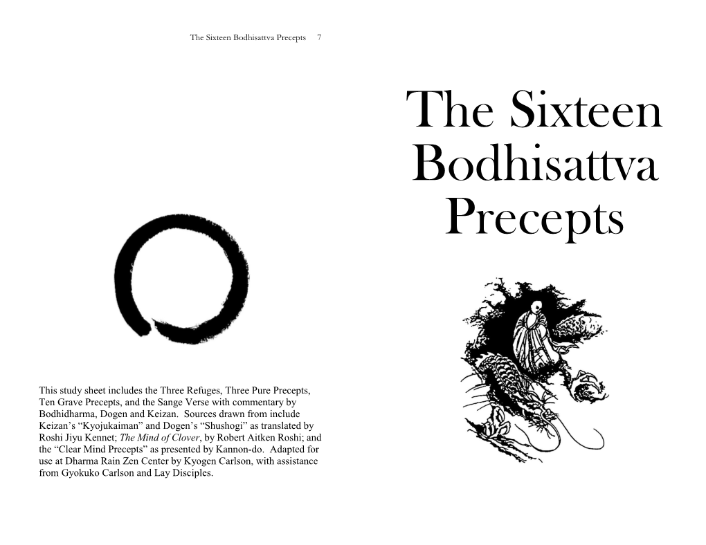 The Sixteen Bodhisattva Precepts 7 