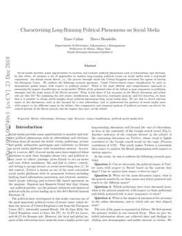Characterizing Long-Running Political Phenomena on Social Media