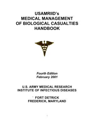 Medical Management of Biologic Casualties Handbook