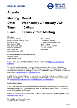 Board Agenda Pack 3 February 2021
