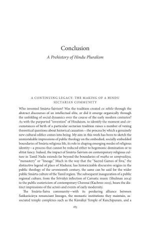 Conclusion: a Prehistory of Hindu Pluralism
