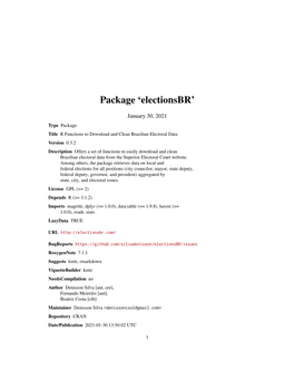 Package 'Electionsbr'