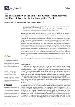 Waste Recovery and Current Recycling in the Composites World