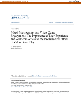 Mood Management and Video-Game Engagement