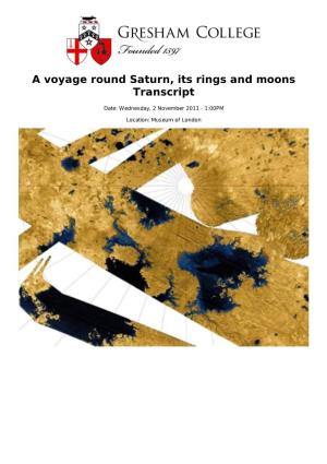 A Voyage Round Saturn, Its Rings and Moons Transcript