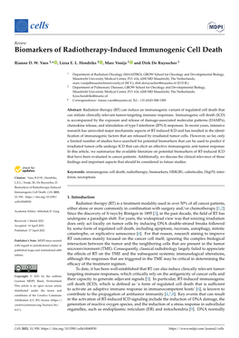 Biomarkers of Radiotherapy-Induced Immunogenic Cell Death