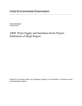 Armenian Water and Sewerage Company for the Republic of Armenia and the Asian Development Bank