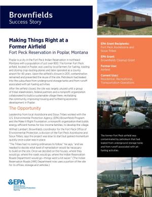 Making Things Right at a Former Airfield