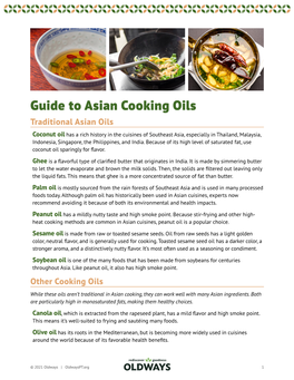 Guide to Asian Cooking Oils