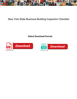 New York State Business Building Inspection Checklist