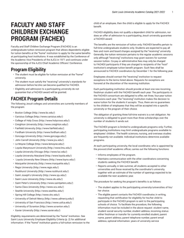 Faculty and Staff Children Exchange Program (FACHEX) Is an Full-Time Undergraduate Students Only