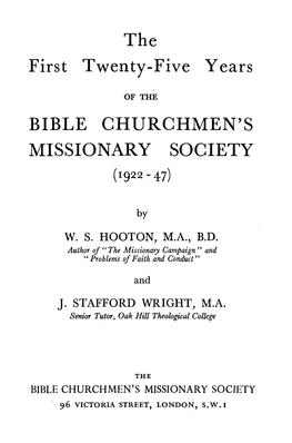 Bible Churchmen's Missionary Society