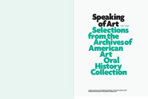 Selections from the Archives of American Art Oral History Collection